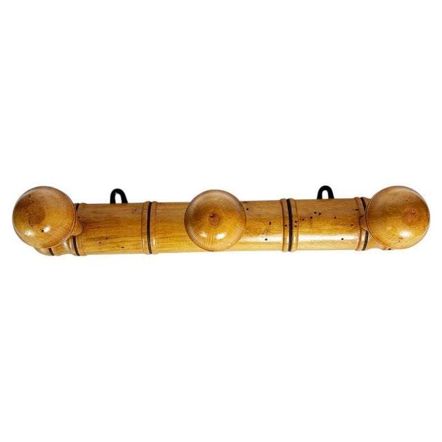 Antique Wooden Coat Rack, France, 1940s For Sale - Image 12 of 12