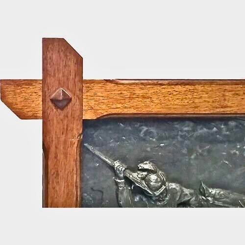 Vintage Stag Hunt Scene Wall Plaque For Sale - Image 4 of 4