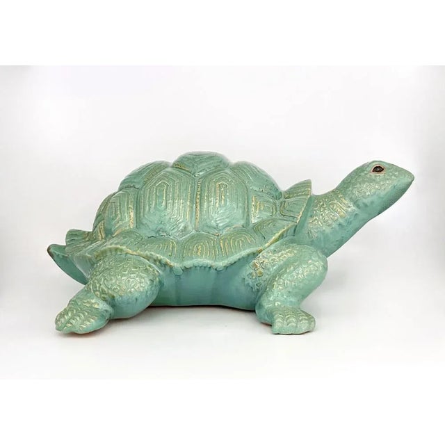 Large Italian Ceramic Turtle, 1960s, in Flawless conditions. Designed 1960 to 1969