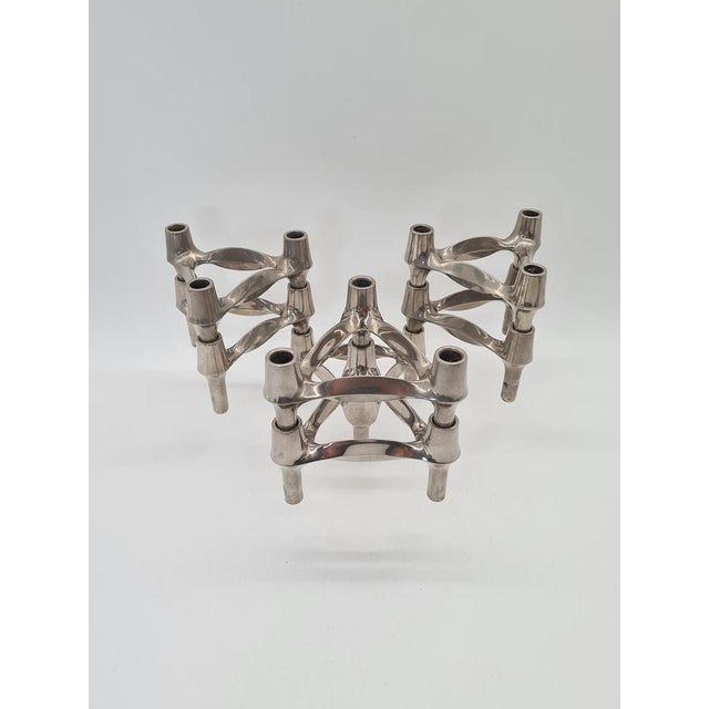 Space Age Modular Candleholders by Nagel Stoff, 1970s, Set of 7 For Sale - Image 6 of 9