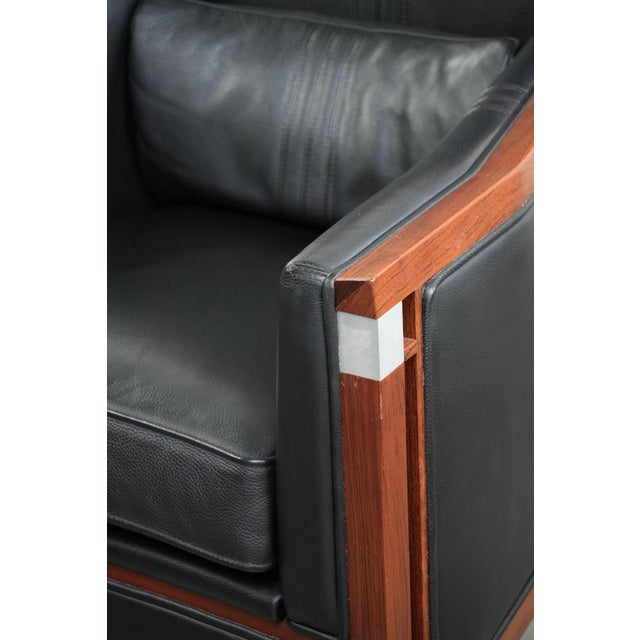 Art Deco Black Cowhide Decoforma Series High Back Lounge Chair from Schuitema For Sale - Image 12 of 14