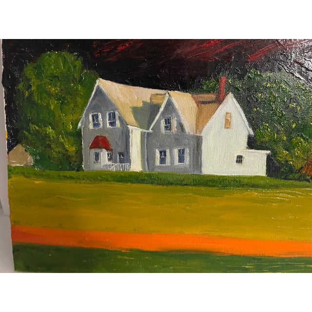 2010 oil on canvas by East Tennessee/Western Virginia artist Walter Lisanby (born 1929) "Waiting for the Rain;" signed...