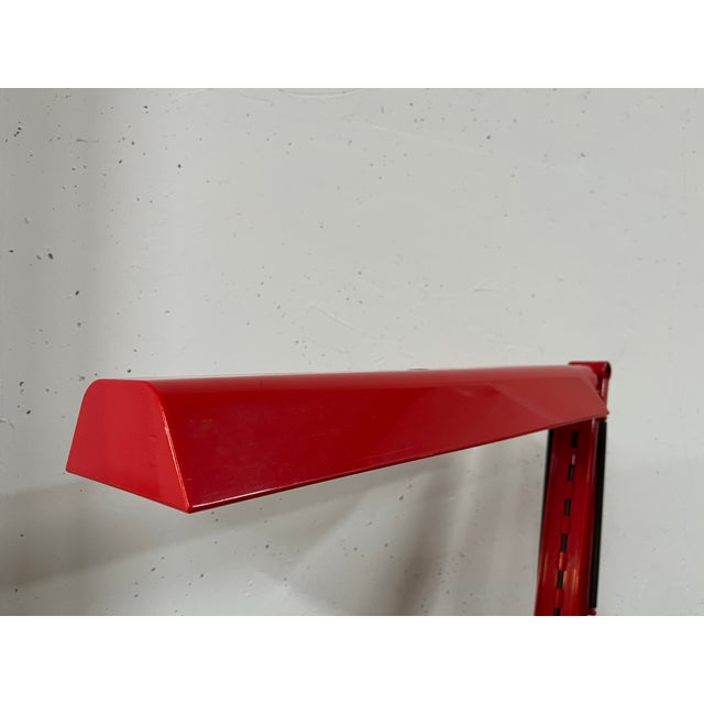 Late 20th Century Desk Lamp in Red Metal from Fagerhult, Sweden For Sale - Image 10 of 11