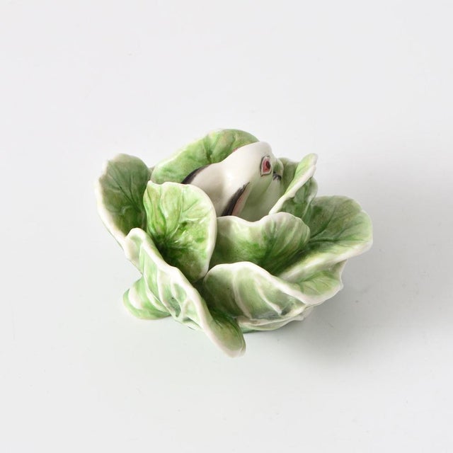 Porcelain Figurine Rabbit in a Cabbage by Luise Terletzki-Scherf for Nymphenburg, 1960s For Sale - Image 6 of 11