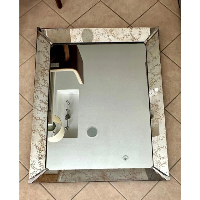 Venetian Deco Gold Vain Wall Mirror For Sale - Image 4 of 9