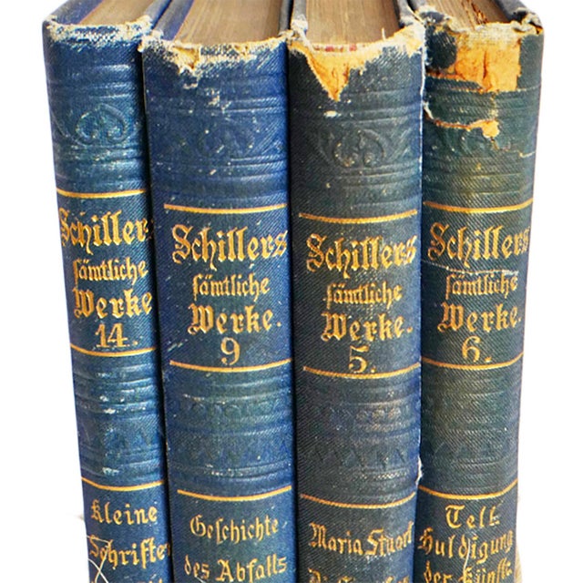 Antique Blue Book Bundle For Sale - Image 4 of 5