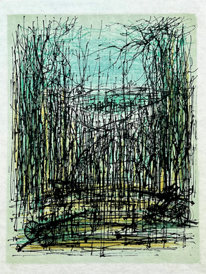 Jean Carzou Original Lithograph L’adieu Aux Armes 9 Mourlot 1964