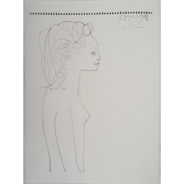 Woman in Profile Lithograph after Pablo Picasso For Sale - Image 6 of 7