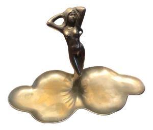 Art Nouveau Maiden Card Tray w.m.f.