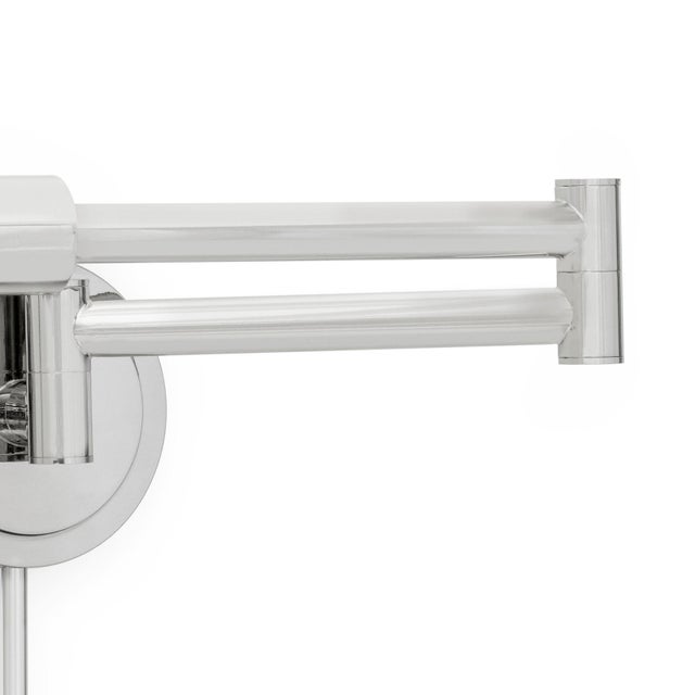 Mid-Century Modern Regina Andrew Noble Swing Arm Task Sconce, Polished Nickel For Sale - Image 3 of 6