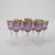 Art Nouveau Eleven Bohemian Amethyst Floral Cut to Clear Crystal Wine Cordial Goblets C1910 For Sale - Image 3 of 4
