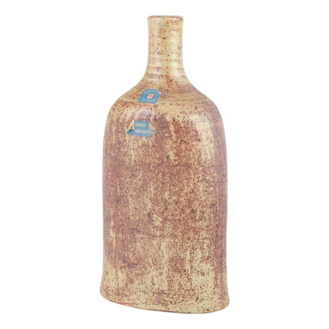 BottleShaped Vase in Stoneware by Blommenhus Keramik, Nyköping, Sweden, 1960s For Sale