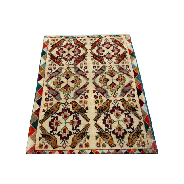 Hand-Knotted Gabbeh Nomadic Rug For Sale - Image 4 of 11