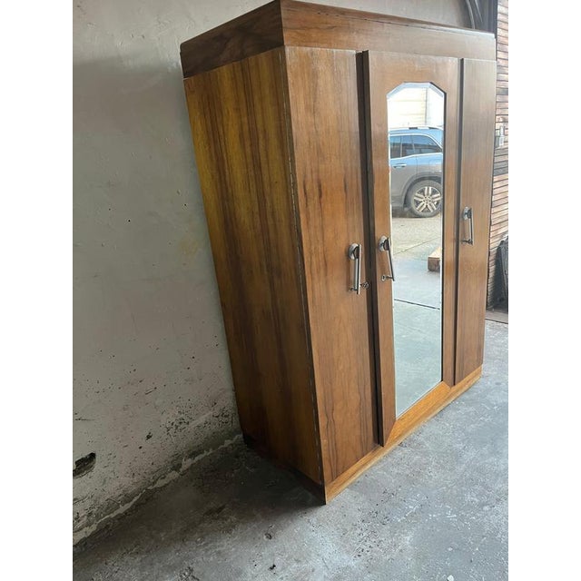 Art Deco Wardrobe with Mirror, 1930s For Sale - Image 10 of 13
