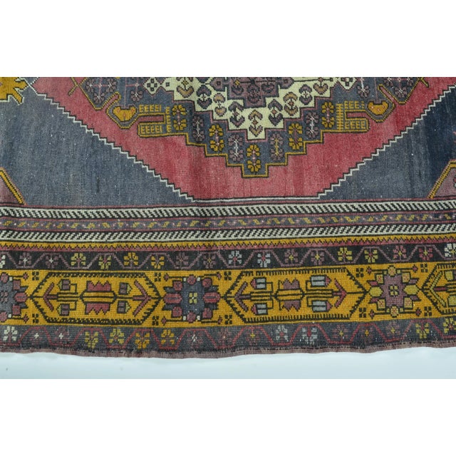 Textile 1960s Vintage Hand Knotted Oushak Anatolian Rug For Sale - Image 7 of 11
