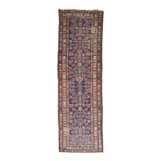 Early 20th Century Navy Worn Persian Runner - 3'1" x 10' For Sale