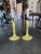 1970's Mottahedeh Yellow Crepe Candlestick Lamps - a Pair sold as found without damage and no shade previously owned...