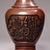 Vintage Pair Solid Copper Vases, Hand Chased High Relief Fu Character & Lotus Motifs, Chinoiserie Matching Vase Set For Sale - Image 4 of 7