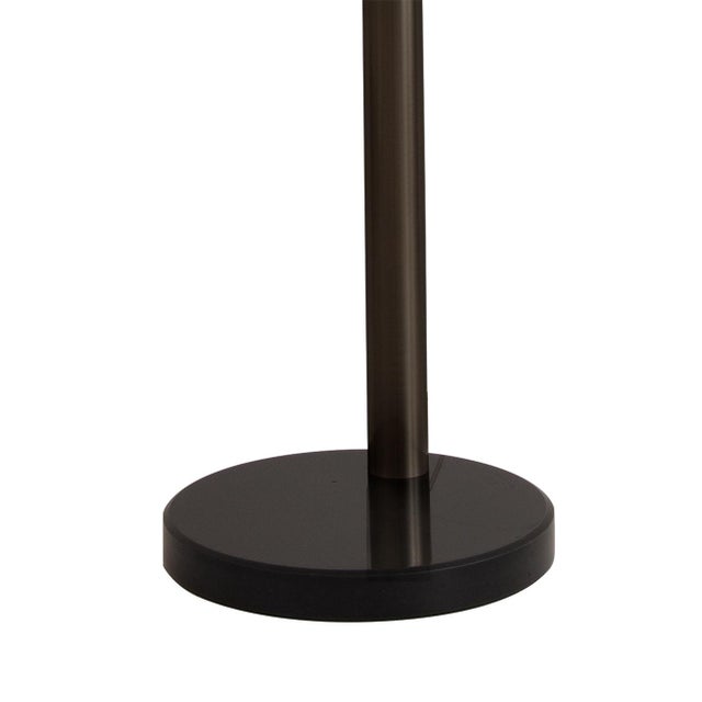 Metal Original 1962 Triplet 3 Light Arc Floor Lamp - Black Nickel, Black Marble Base, Dimmer Switch For Sale - Image 7 of 14