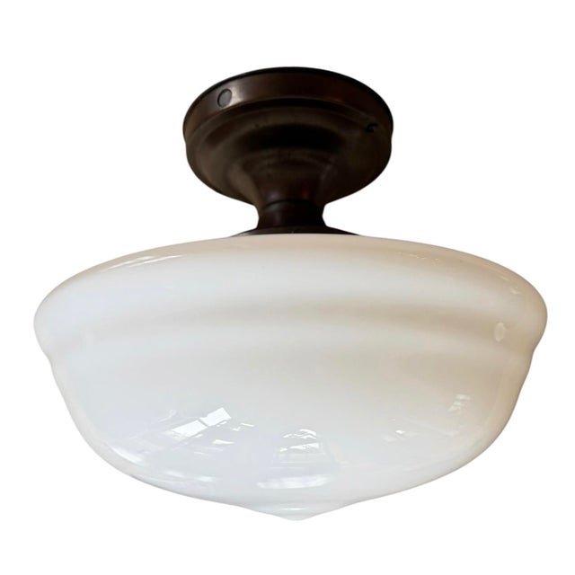 Traditional 1920s Large Traditional Ceiling Light Fixture For Sale - Image 3 of 5