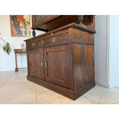 Wood Rustic Pine Kitchen Cupboard For Sale - Image 7 of 13