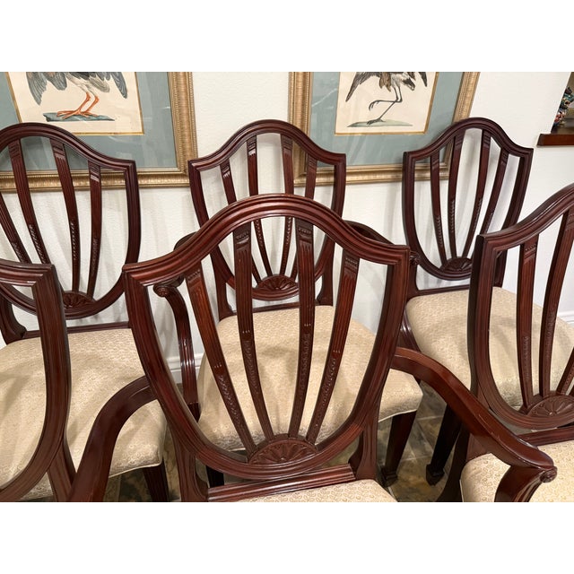 Traditional 1990s Baker Furniture Mahogany Dining Chairs For Sale - Image 3 of 13