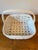 1980s Vintage Woven Ceramic Handled Basket, Made in Italy For Sale - Image 5 of 8