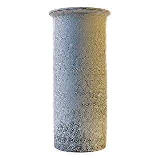 Black and White Ash Glazes Cylindrical Vase by Svend Hammershøi for Herman A. Kähler, 1930s For Sale