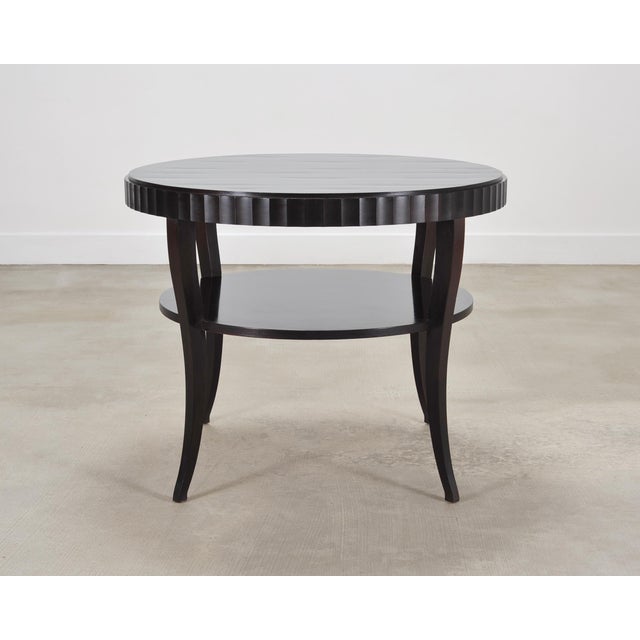 Barbara Baker for Baker Art Deco Walnut Fluted Center Table For Sale - Image 18 of 18
