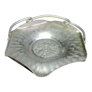 Mid 20th Century Cromwell Hand Wrought Aluminum Dish With Handle