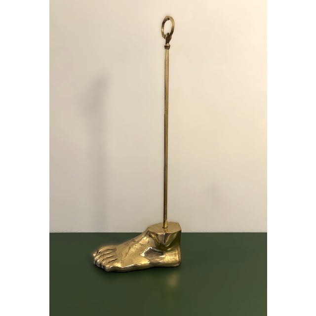 Vintage German Brass Foot Shaped Doorstop, 1960s For Sale - Image 10 of 10