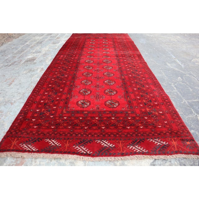 Tribal Hand Knotted Vintage Runner Rug For Sale - Image 3 of 6