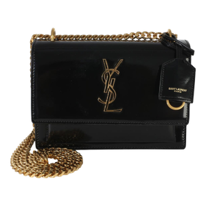 Black Patent Monogram Small Sunset Bag