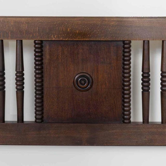 1940s 1940s French Carved Wood Double Bed Attributed to Charles Dudouyt For Sale - Image 5 of 13