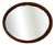 Antique Oval Mirror in Mahogany, 1890s For Sale