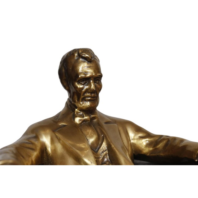 Mid 20th Century "Lincoln in the Chair" Bookends by Philadelphia Manufacturing Company For Sale - Image 5 of 9