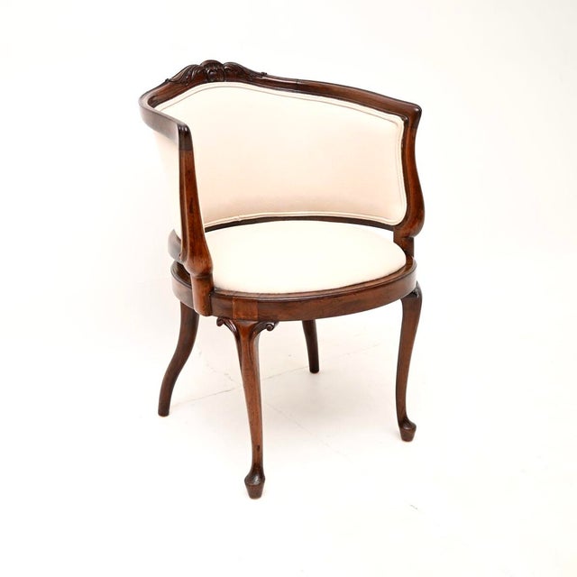 Antique Edwardian Tub Armchair, 1890 For Sale - Image 11 of 11