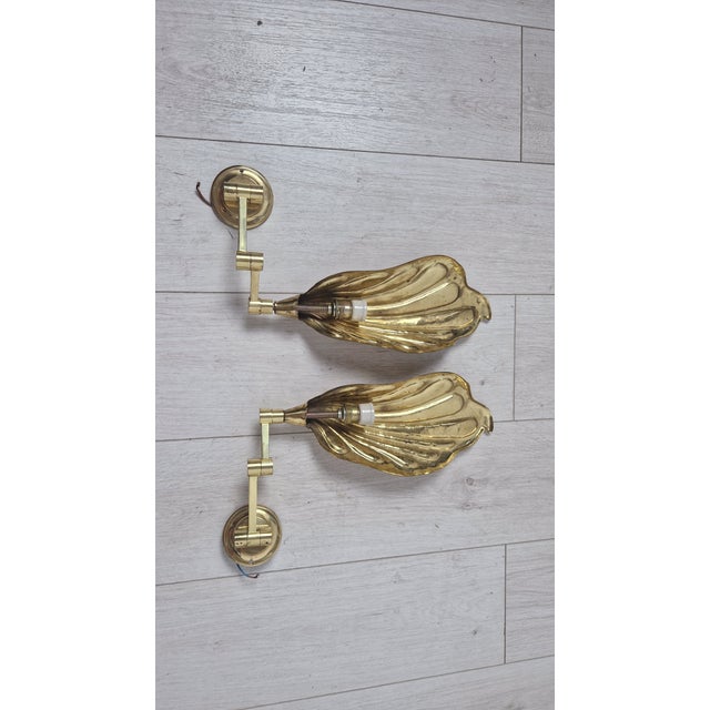Metal Brass Wall Lamps by Carlo Giorgi for Bottega Gadda, 1960s, Set of 2 For Sale - Image 7 of 12
