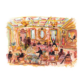 Cocktail Hour in the Lobby Print by Pauline De Roussy De Sales For Sale