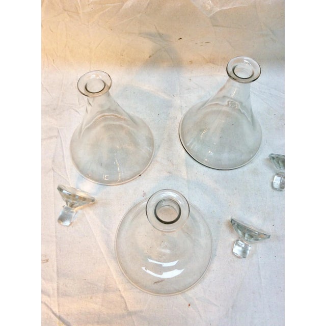 Mid 20th Century French Decanters With Original Stoppers - Set of 3 For Sale - Image 9 of 13