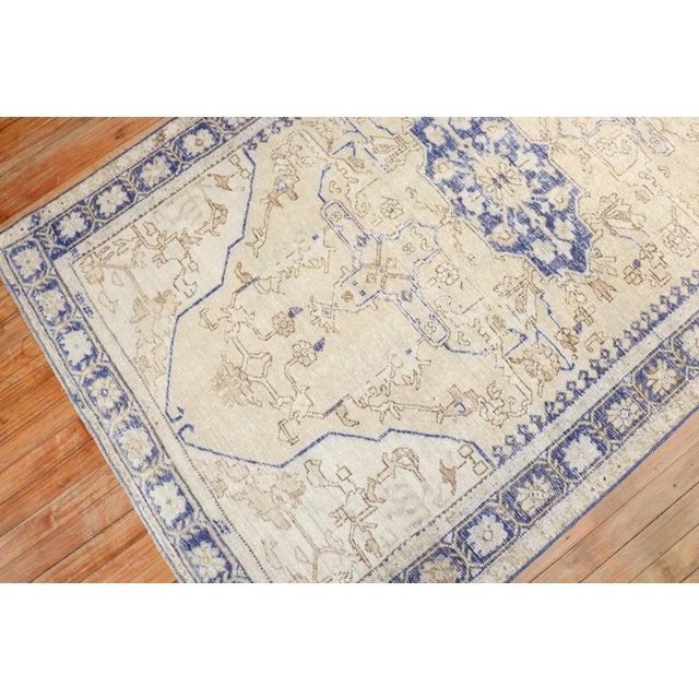 1940s Turkish Kula Accent Size Rug in neutral colors