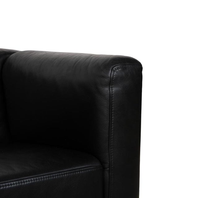 Modern Visavis Two-Seater Sofa in Black Leather from Brühl For Sale - Image 3 of 15