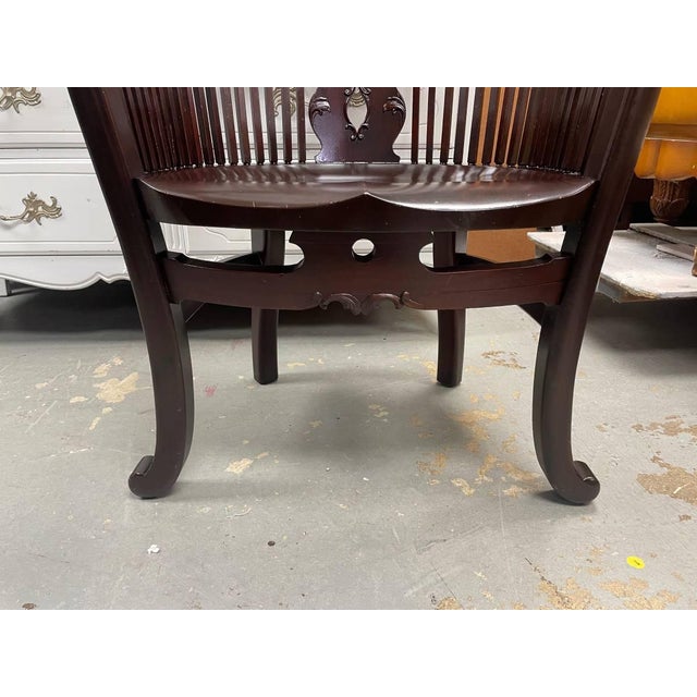 Antique Rosewood Hand Carved Armchair, Profesionally Refinished, Gargoyle Ends For Sale In New York - Image 6 of 8