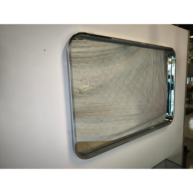1970s Vintage Chrome Mirror, 1970s For Sale - Image 5 of 10