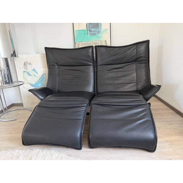1980s Leather Veranda Sofa by Vico Magistretti for Cassina, 1983 For Sale - Image 5 of 18