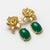 Lotus Green Onyx Drop Earrings. Natural Green Onyx Lotus Flower Drop Earrings. Inspired by the graceful bloom of a lotus...