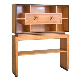 Italian Two-Tier Wood Cabinet Attributed to Paolo Buffa, 1940s For Sale