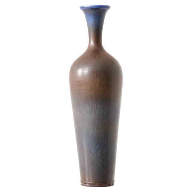 Blue Scandinavian Modern Vase in Ceramic attributed to Berndt Friberg, 1965 For Sale - Image 8 of 8