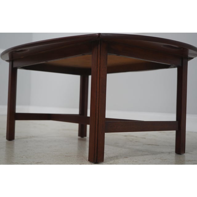 Vintage Mahogany Butler’s Tray Coffee Cocktail Table For Sale - Image 15 of 16
