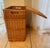 Wonderful vintage rattan wicker hamper with attached lid. This sturdy workhorse is attractive and practical. Natural honey...